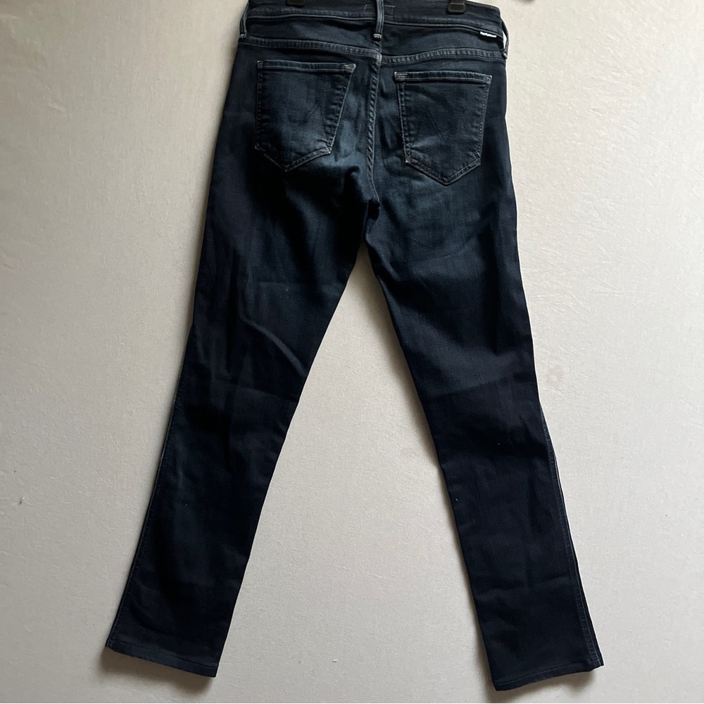 Mother The Rascal Dark Blue Women's Distressed Slim fit Jeans Sz 27 - Picture 2 of 15